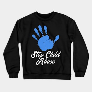 Child Abuse Prevention Awareness Month Blue Ribbon gift idea Crewneck Sweatshirt